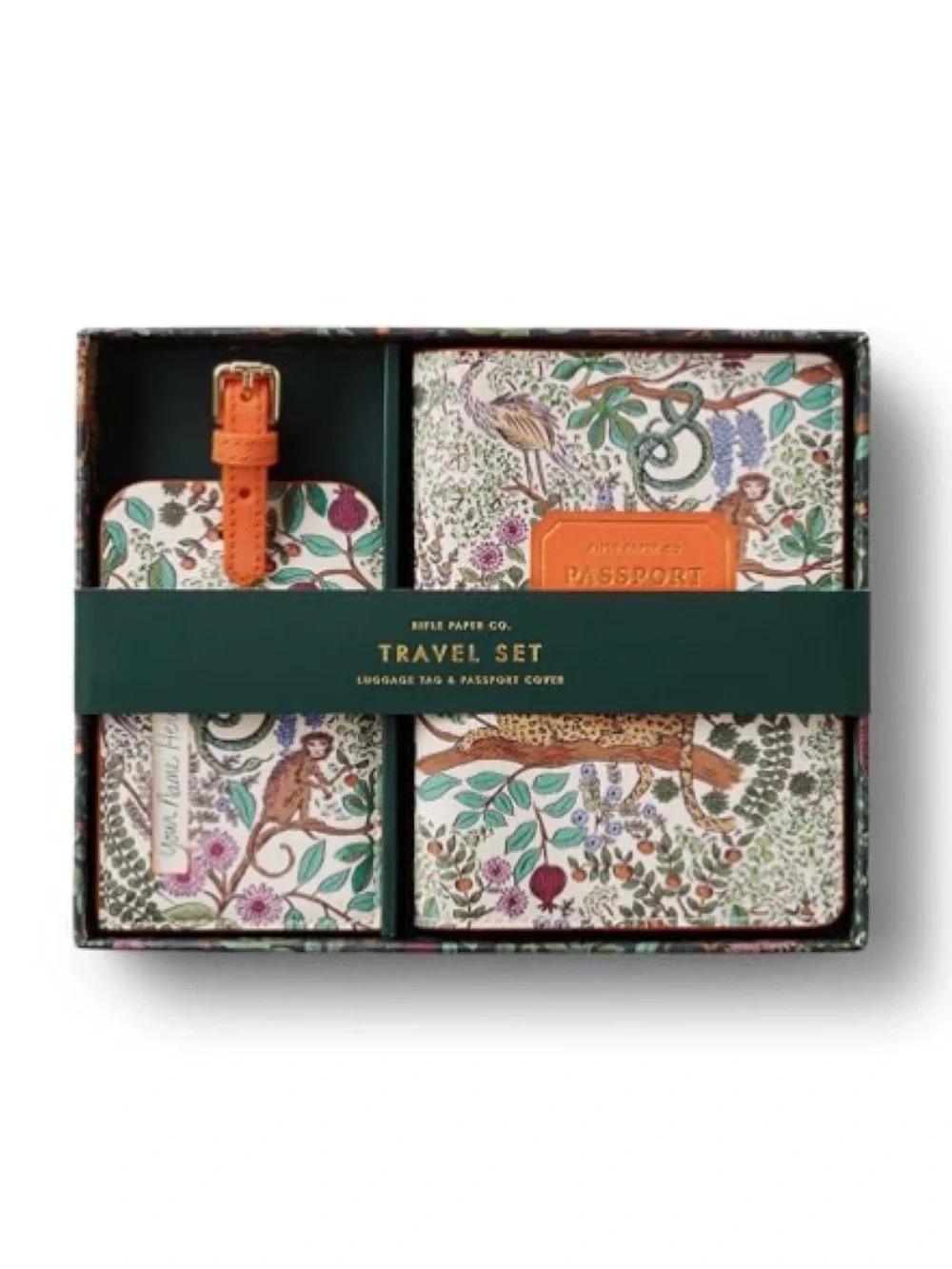 Rifle Paper Co Safari Passport Cover and Luggage Tag Travel Set
